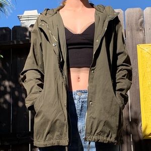FOREVER 21 green windbreaker